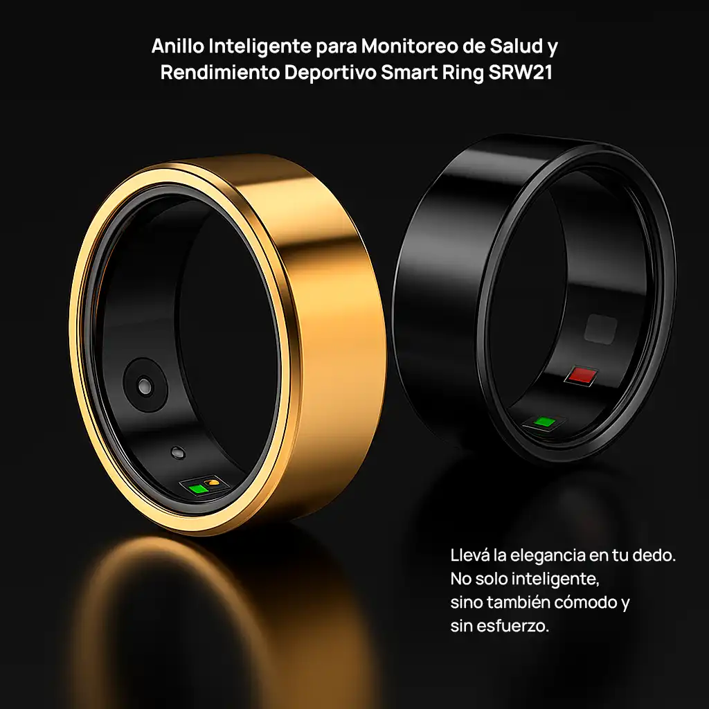 Anillo Inteligente para Monitoreo de Salud y Rendimiento Deportivo Smart Ring SRW21 01