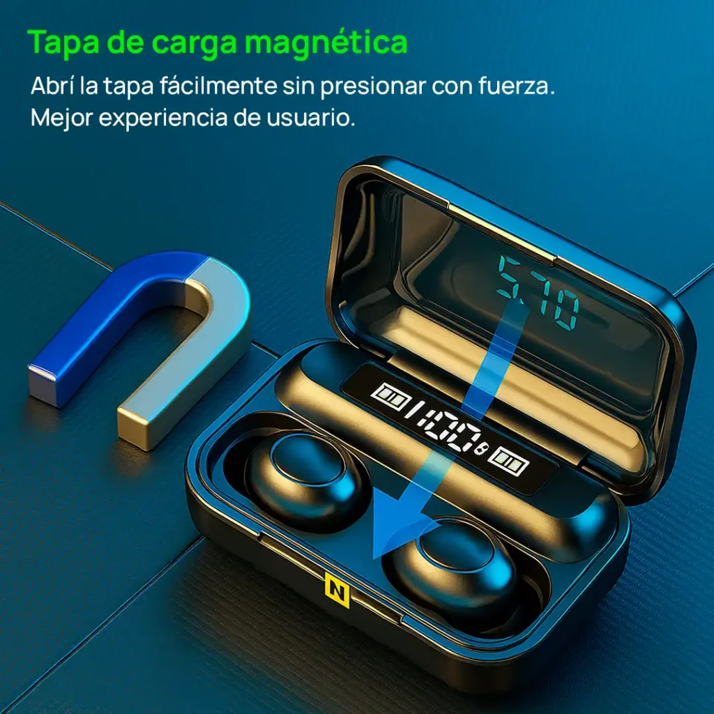 Auriculares inalambricos HiFi Estéreo 8D F9 02